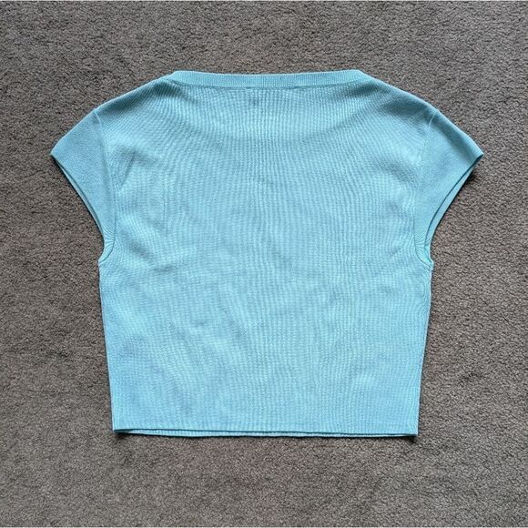 Zara Cap Sleeve Crop Sweater - Picture 3 of 3